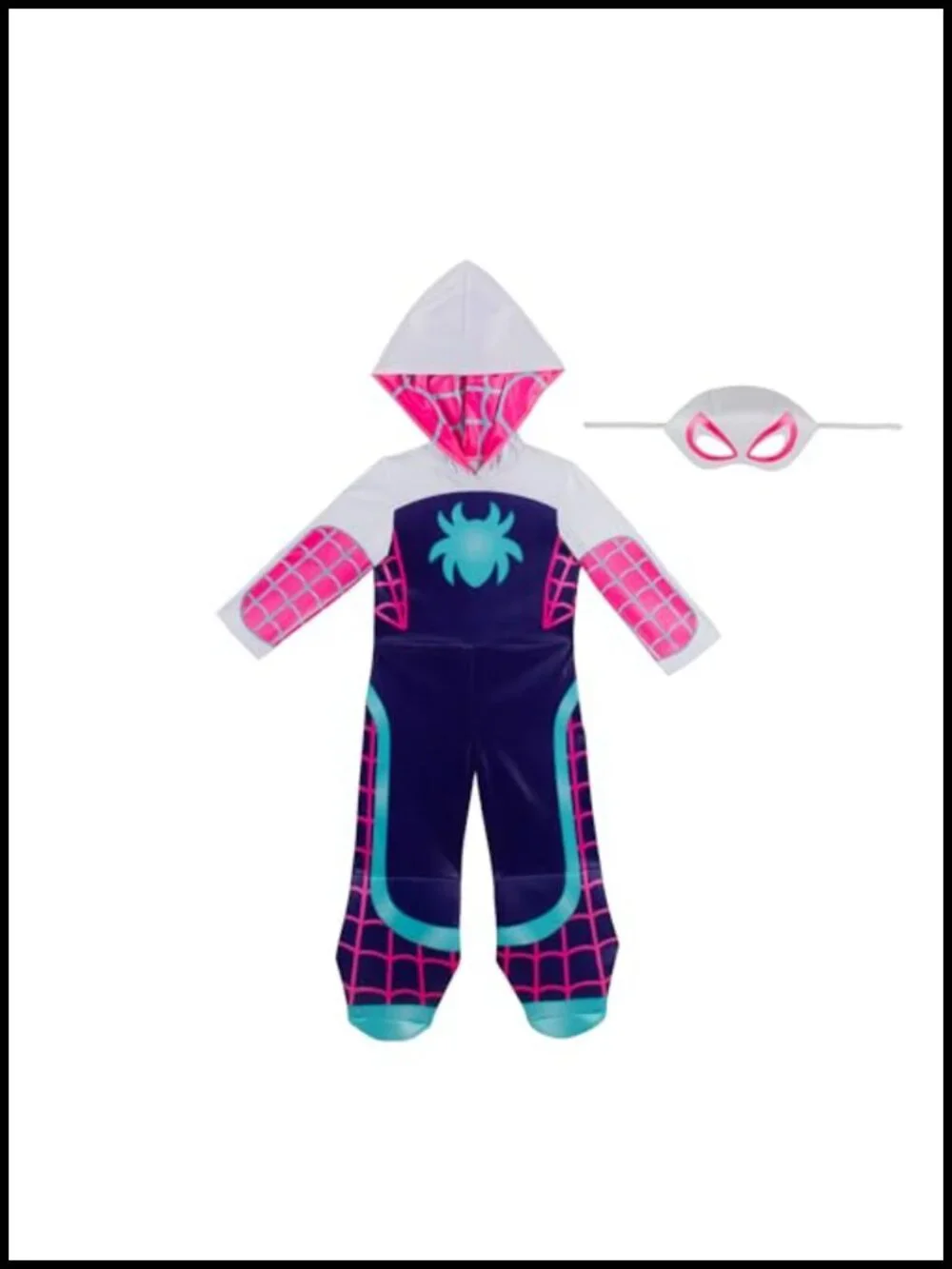 Marvel Toddler Ghost Spider Costume Padded Jumpsuit Halloween - 3T-4T